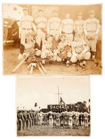 BACARDI RUM VINTAGE BASEBALL TEAM PATCH & PHOTO PAIR.