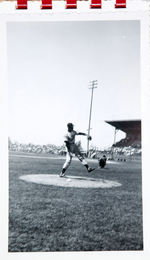 SATCHEL PAIGE PITCHING IN 1953 CANDID SNAPSHOT PHOTO ALBUM.