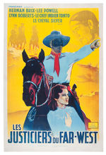 THE LONE RANGER FRENCH 1938 STONE LITHO SERIAL POSTER.