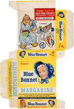 HOWDY DOODY BLUE BONNET MARGARINE BOX SET & SIGN.