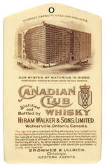 RARE, EARLY 1892 DATED CELLO CALENDAR WITH MEMO PAGES FOR CANADIAN CLUB WHISKY.