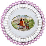 THEODORE ROOSEVELT INSPIRED TRIO OF PLATES FEATURING TEDDY AND ROSA.