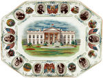 McKINLEY AND EARLIER PRESIDENTS WHITE HOUSE PLATTER.