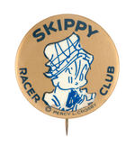 "SKIPPY RACER  CLUB" BUTTON AND PENNANT.