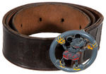 MICKEY MOUSE 1930s BELT WITH BUCKLE BY HICKOK.