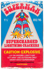 "SUPERMAN SUPERCHARGED LIGHTNING CRACKERS" BRICK PLUS FOUR PACKS.