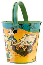 DISNEY CHARACTERS "TREASURE ISLAND" SAND PAIL IN CHOICE CONDITION.