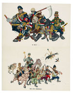 WORLD WAR II ARTHUR SZYK ANTI-AXIS/PRO-ALLIES ESQUIRE "ESKY-CARD" POSTCARD SET.