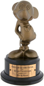 MICKEY MOUSE "MOUSCAR" AWARD TO BENNY GOODMAN.