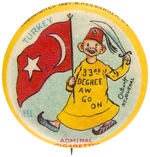 YELLOW KID RARE BUTTON #111 FOR TURKEY.