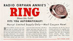 RADIO ORPHAN ANNIE GROUP OF 1934 PREMIUMS AND RARE CATALOG PLUS 1939 BRACELET AND INSTRUCTIONS.