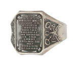 RADIO ORPHAN ANNIE 1937 DECODER BADGE, SILVER STAR MESSAGE RING AND RARE “SPECIAL SECRETS” FOLDER.