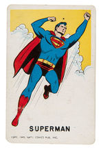 "SUPERMAN" COMIC STARS TRADING CARD WITH RARE STORE IMPRINT.