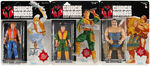 "CHUCK NORRIS KARATE KOMMANDOS" SET OF EIGHT CARDED FIGURES BY KENNER.