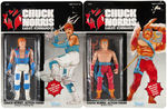 "CHUCK NORRIS KARATE KOMMANDOS" SET OF EIGHT CARDED FIGURES BY KENNER.