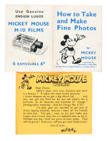 "ENSIGN MICKEY MOUSE CAMERA" WITH BOX AND PAPERWORK.