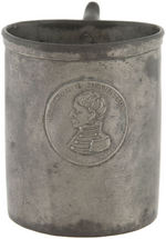 “MAJ. GEN. W.H. HARRISON” 1840 PEWTER CUP.