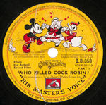 "MICKEY MOUSE AND SILLY SYMPHONIES" EXCEPTIONAL ENGLISH RECORD SET.