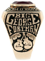 "BIG GEORGE FOREMAN WORLD HEAVYWEIGHT CHAMPION NOV. 5, 1994" CORNER MAN PERSONALLY OWNED RING.
