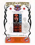 PATTI SMITH SIGNED CONCERT POSTER.