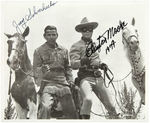 THE LONE RANGER CLAYTON MOORE & JAY SILVERHEELS SIGNED PHOTO.