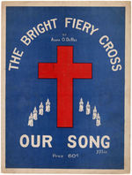 KKK "THE BRIGHT FIERY CROSS" SHEET MUSIC.