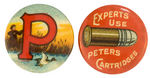 PAIR OF PETERS CARTRIDGES EARLY BUTTONS.
