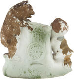ROOSEVELT “TEDDY AND THE BEAR/HAGERSTOWN, MD.” FIGURAL TOOTHPICK HOLDER.