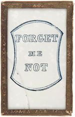 ZACHARY “TAYLOR/FORGET ME NOT” PORTRAIT UNDER GLASS HINGED PATCH BOX.