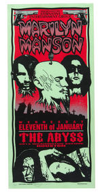 MARILYN MANSON BAND-SIGNED CONCERT POSTER.