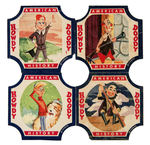 "HOWDY DOODY AMERICAN HISTORY" BREAD END LABEL SET WITH ALBUM.