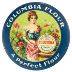 "COLUMBIA FLOUR" WITH MISS LIBERTY GORGEOUS MULTI-COLOR MIRROR.