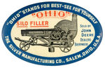 RARE FARM EQUIPMENT POCKET MIRROR FOR "'OHIO' SILO FILLER SOLD BY JOHN DEERE."