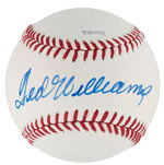 TED WILLIAMS SIGNED BASEBALL.