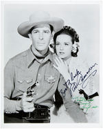 CESAR ROMERO & ROD CAMERON/JENNIFER HOLT SIGNED PHOTO PAIR.