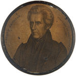"ANDREW JACKSON, PRESIDENT OF THE UNITED STATES" PAPER MACHE SNUFF BOX.