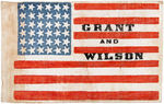 "GRANT AND WILSON" 1872 NAME FLAG.