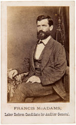 "FRANCIS McADAMS,/LABOR REFORM CANDIDATE FOR AUDITOR GENERAL" CDV.