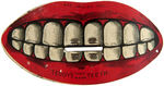 "TEDDY'S TRADEMARK TEETH" LITHOGRAPHED TIN NOVELTY.