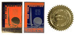 THREE RARE 1939 NYWF FOIL STAMPS.