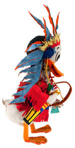 DONALD DUCK AS AN INDIAN CHIEF LARGE & IMPRESSIVE ITALIAN DOLL.