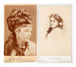 ACTRESS ADA GRAY/OPERA SINGER ADELINA PATTI CABINET PHOTO PAIR.