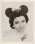 THE MICKEY MOUSE CLUB MOUSEKETEERS SIGNED PHOTO LOT.