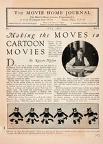 "THE MOVIE HOME JOURNAL" W/PAUL TERRY/"KRAZY KAT" CARTOON RENTAL CONTRACT.