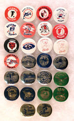 1969 PRO FOOTBALL TEAM BUTTON SET.