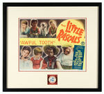 “THE LITTLE RASCALS” LOBBY CARD/BUTTON FRAMED DISPLAY.