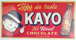 "KAYO" SOFT DRINK EMBOSSED TIN SIGN.