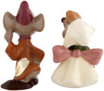 CINDERELLA JAQ & MAMA MOUSE AMERICAN POTTERY/SHAW FIGURINE PAIR.