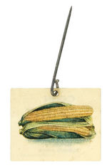 CELLULOID FLIP STICKPIN PROMOTING "CORN."