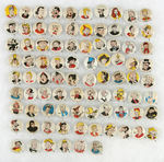 KELLOGG’S PEP COMIC CHARACTER SET OF 86 PLUS TWENTY DUPLICATES INCLUDING TWO BLANK BACKS.